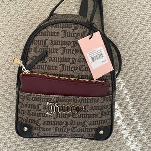 Juicy Couture taupe/dark brown pullout pouch backpack. New with tags